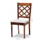 Baxton Studio Ramiro Modern and Contemporary Grey Fabric and Walnut Brown Finished Wood 2-Piece Dining Chair Set 176-11373-Zoro - alternate 4